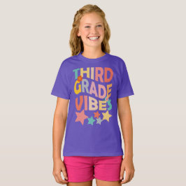 Third Grade Vibes For Girls Boys 3rd Grade Teacher Tシャツ