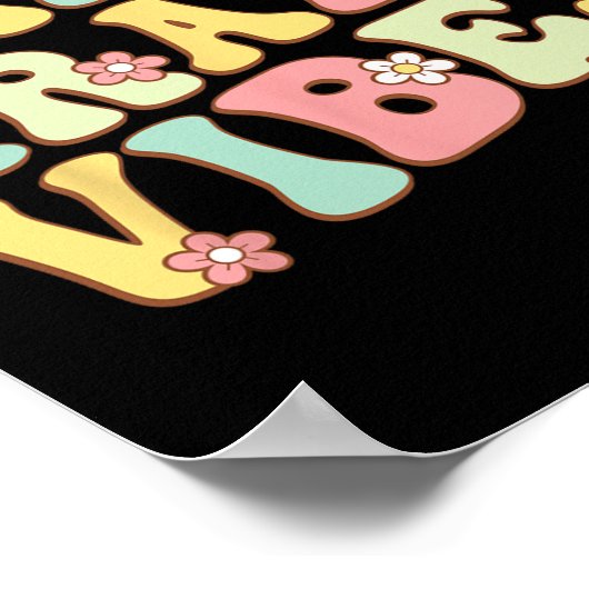 Third Grade Vibes Hello Team 3rd Grade Teacher Kid ポスター (角)