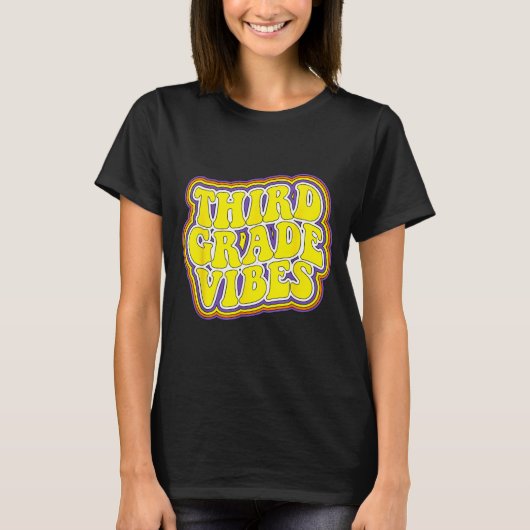 Third Grade Vibes Retro Back To School New 3rd Tシャツ (正面)