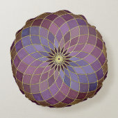 "Third Harmonic Lotus of Life" Round Pillow ラウンドクッション (裏面)