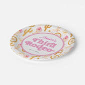 Third Rodeo Cowgirl 3rd Birthday ペーパープレート (アングル)