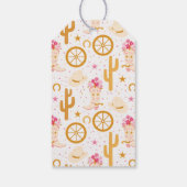 Third Rodeo Western Cowgirl 3rd Birthday Party ギフトタグ (裏面)