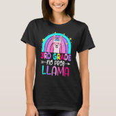 Third Team 3rd Grade Teacher Rainbow No Prob Llama Tシャツ (正面)