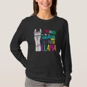 Third Team 3rd Grade Teacher Rainbow No Prob Llama Tシャツ (正面)