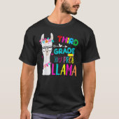 Third Team 3rd Grade Teacher Rainbow No Prob Llama Tシャツ (正面)