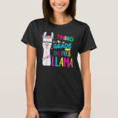 Third Team 3rd Grade Teacher Rainbow No Prob Llama Tシャツ (正面)