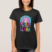 Third Team 3rd Grade Teacher Rainbow No Prob Llama Tシャツ (正面)