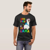 Third Team 3rd Grade Teacher Rainbow No Prob Llama Tシャツ (正面フル)