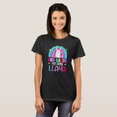 Third Team 3rd Grade Teacher Rainbow No Prob Llama Tシャツ (正面フル)