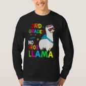 Third Team 3rd Grade Teacher Rainbow No Prob Llama Tシャツ (正面)
