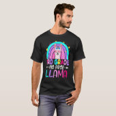 Third Team 3rd Grade Teacher Rainbow No Prob Llama Tシャツ (正面フル)