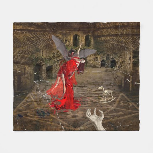 Thirsty フリースブランケット (正面(横))