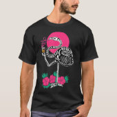 Thirsty Skeleton Flamingo Animal Tropical Bird Tシャツ (正面)