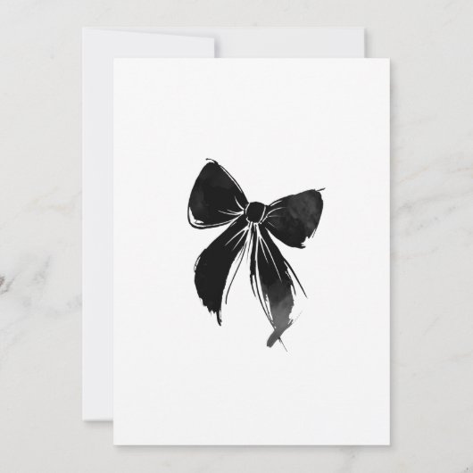 Thirteen black ribbon birthday teens invitation 招待状 (裏面)