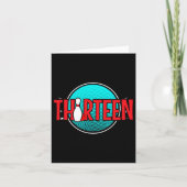 Thirteen Bowling Birthday 13 Years Old Boy Birthda カード (正面)