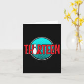 Thirteen Bowling Birthday 13 Years Old Boy Birthda カード (黄色い花)