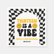 Thirteen Is A Vibe Retro 13th Birthday Party