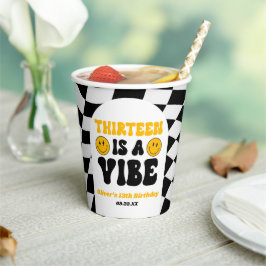 Thirteen Is A Vibe Retro 13th Birthday Party 紙コップ