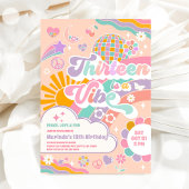 Thirteen Is A Vibe Sun Rainbow Disco 13th Birthday 招待状
