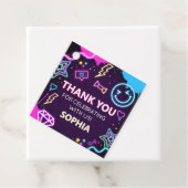 Thirteen Neon Teenager Birthday Party Square フェイバータグ (インサイチュ)