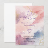 Thirteenth Birthday-Teenage Dream 招待状 (正面/裏面)