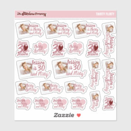 Thirty & 気のあるそぶりをした誕生日ガールラベル |第30回 シール