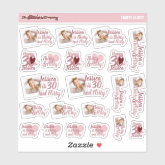 Thirty & 気のあるそぶりをした誕生日ガールラベル |第30回 シール
