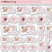 Thirty & 気のあるそぶりをした誕生日ガールラベル |第30回 シール (正面)