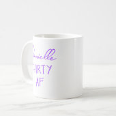 THIRTY AF 30th Birthday Funny Personalized コーヒーマグカップ (正面左)