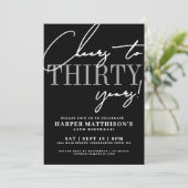Thirty Black 30th Birthday Party 招待状 (スタンド正面)