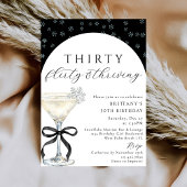 Thirty Flirty & Thriving Chic Winter 30th Birthday 招待状