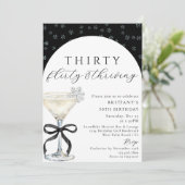 Thirty Flirty & Thriving Chic Winter 30th Birthday 招待状 (スタンド正面)