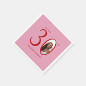 Thirty Minimal Photo 30th Birthday スタンダードカクテルナプキン (角)