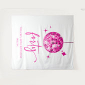 Thirty Pink Disco Ball 40th Birthday Party タペストリー (正面(横))