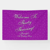 Thirty & Thriving Pink Purple 30th Birthday 横断幕 (横)