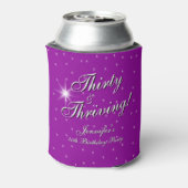 Thirty & Thriving Pink Purple 30th Birthday 缶クーラー (缶裏面)