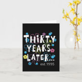 Thirty Years Later 30 Years Old Birthday Gift Wome カード (黄色い花)