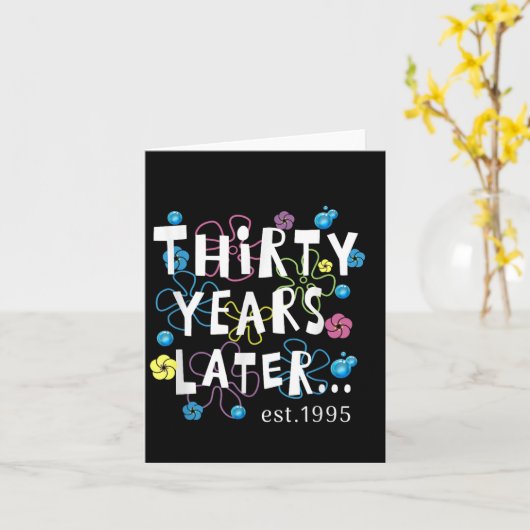 Thirty Years Later 30 Years Old Birthday Gift Wome カード (黄色い花)
