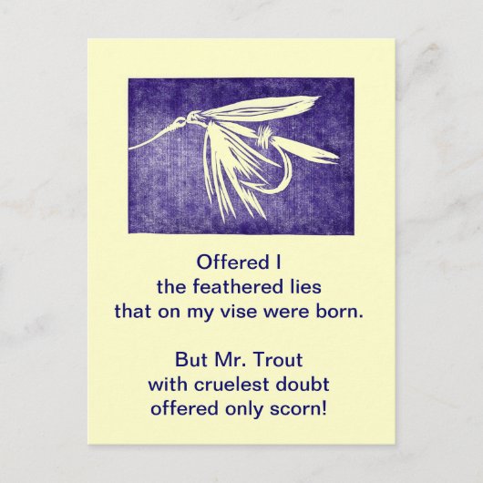 『Thiry Trout』ポストカード「Purple Wet Fly」 ポストカード (正面)