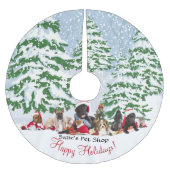 THIS カスタマイズ Holiday Pets雪と木 ブラッシュドポリエステルツリースカート (正面)