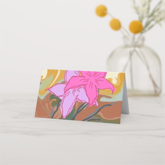 This abstract flower art design blends soft floral ロイヤリティカード (正面)
