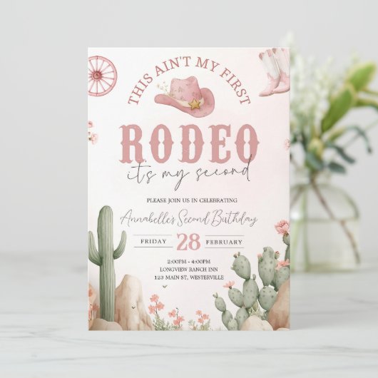 This Ain’t My First Rodeo Birthday Invitation, 2nd 招待状 (スタンド正面)