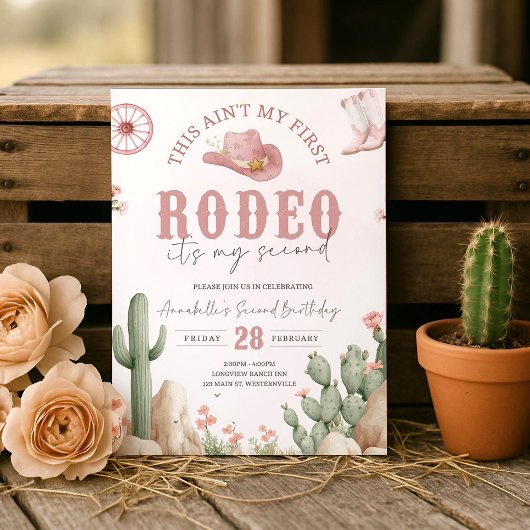 This Ain’t My First Rodeo Birthday Invitation, 2nd 招待状