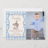 This Ain't My First Rodeo Gingham Photo 招待状 (正面)