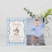 This Ain't My First Rodeo Gingham Photo 招待状 (スタンド正面)