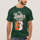 This Baller Is Now 8 Basketball Baseball 8th Birth Tシャツ (正面)