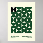 This Bauhaus-inspired geometric pattern poster fea ポスター (正面)