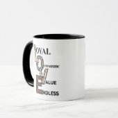 This beautiful mug shows how great love is. マグカップ (正面左)