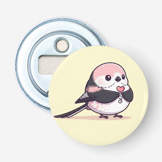 This bird is called a "Japanese long-tailed tit" 栓抜き (正面)