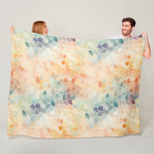 This blanket features a soft pastel abstract water フリースブランケット (インサイチュ)